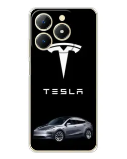 Чехол для Realme Note 70 с картинкой «Tesla Model Y»