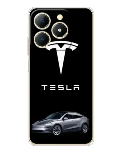 Чехол для Realme Note 70 с картинкой «Tesla Model Y»