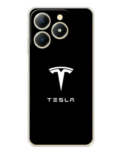 Чехол для Realme Note 70 с картинкой «Tesla White Logo»