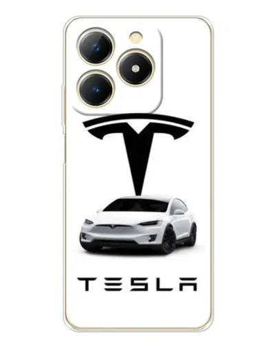 Чехол для Realme Note 70 с картинкой «Tesla White Style»