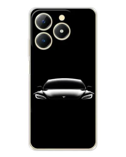 Чехол для Realme Note 70 с картинкой «Фары Tesla Night»