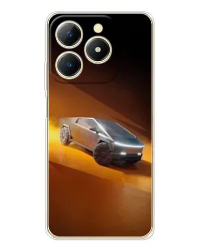 Чехол для Realme Note 70 с картинкой «Cybertruck в пустыне»