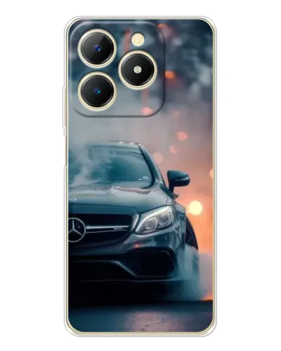 Чехол для Realme Note 70 с картинкой «Mercedes — ночной город»
