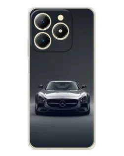 Чехол для Realme Note 70 с картинкой «Mercedes на черном»