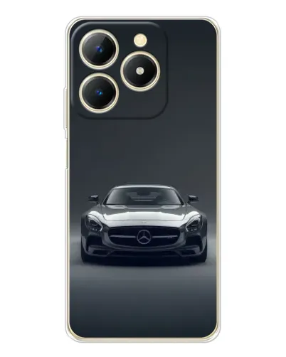 Чехол для Realme Note 70 с картинкой «Mercedes на черном»