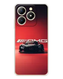 Чехол для Realme Note 70 с картинкой «Mercedes AMG — красная линия»