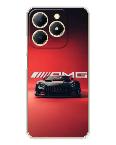 Чехол для Realme Note 70 с картинкой «Mercedes AMG — красная линия»