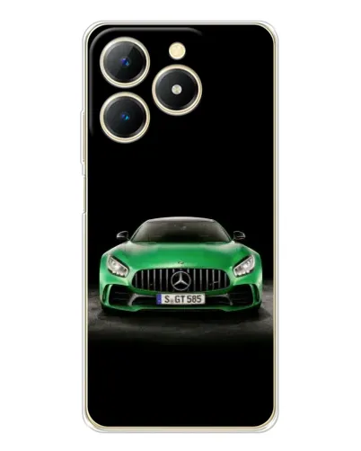 Чехол для Realme Note 70 с картинкой «Mercedes — неоновый лого»
