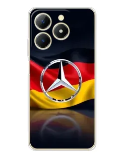 Чехол для Realme Note 70 с картинкой «Mercedes — флаг Германии»