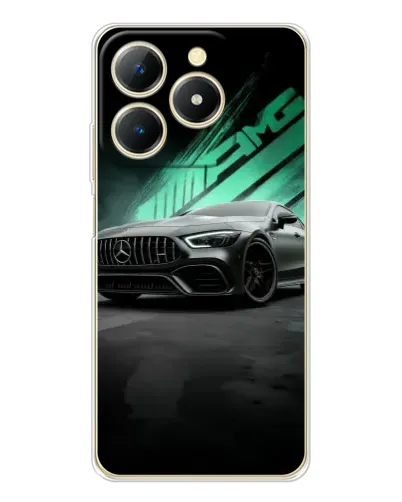 Чехол для Realme Note 70 с картинкой «Темный Mercedes AMG»