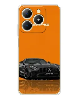 Чехол для Realme Note 70 с картинкой «Оранжевый Mercedes AMG»