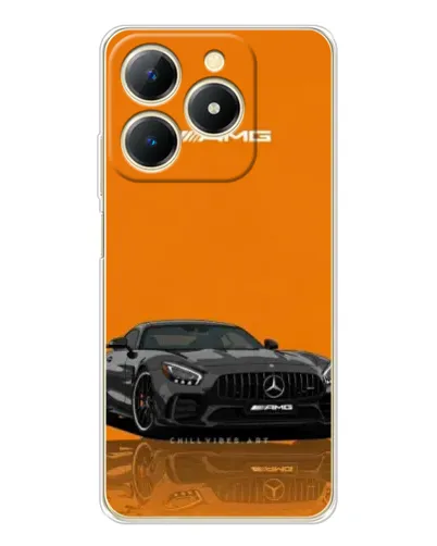 Чехол для Realme Note 70 с картинкой «Оранжевый Mercedes AMG»