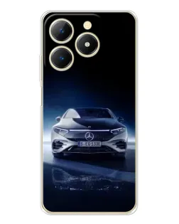 Чехол для Realme Note 70 с картинкой «Ночной Mercedes EQ»