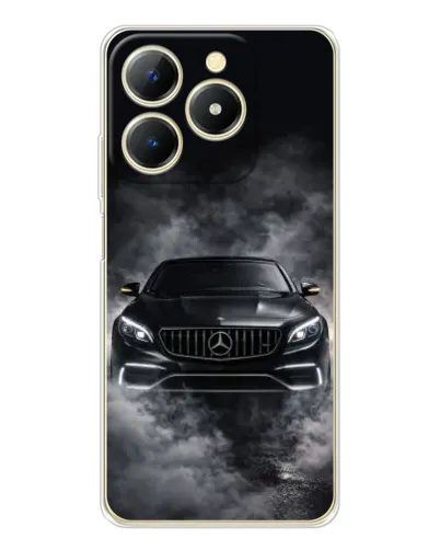 Чехол для Realme Note 70 с картинкой «Mercedes в дыму»