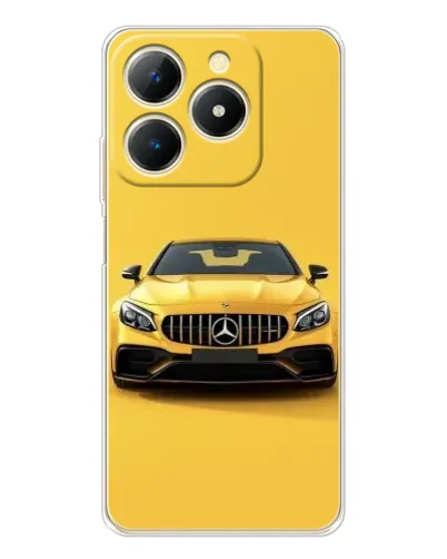Чехол для Realme Note 70 с картинкой «Желтый Mercedes GT»