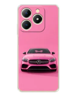 Чехол для Realme Note 70 с картинкой «Розовый Mercedes AMG»