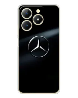 Чехол для Realme Note 70 с картинкой «Mercedes на металле»
