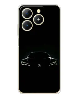 Чехол для Realme Note 70 с картинкой «Mercedes — силуэт авто»
