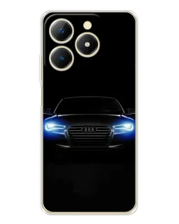 Чехол для Realme Note 70 с картинкой «Audi в неоне»
