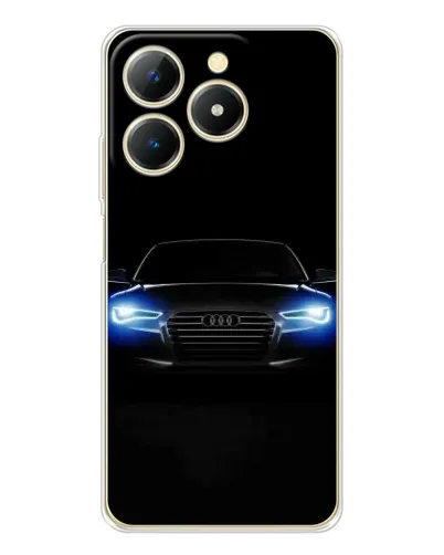 Чехол для Realme Note 70 с картинкой «Audi в неоне»