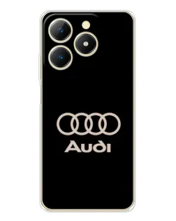 Чехол для Realme Note 70 с картинкой «Audi — золотой логотип»