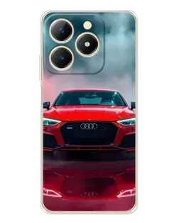 Чехол для Realme Note 70 с картинкой «Audi RS — красный стиль»