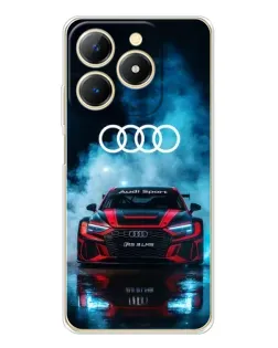 Чехол для Realme Note 70 с картинкой «Audi Sport — неон»