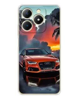 Чехол для Realme Note 70 с картинкой «Audi — закат»