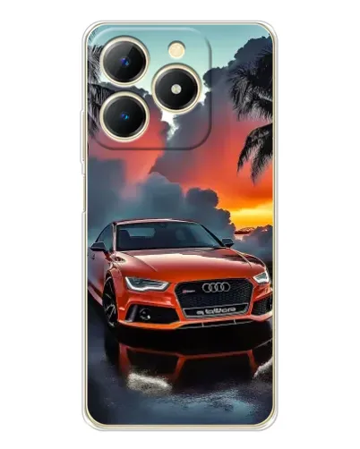Чехол для Realme Note 70 с картинкой «Audi — закат»