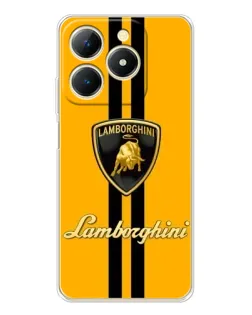 Чехол для Realme Note 70 с картинкой «Lamborghini Stripe желтый»
