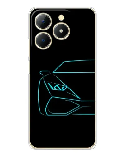 Чохол для Realme Note 70 з картинкою «Блакитний силует Lamborghini» Чохол для Realme Note 70 з картинкою «Блакитний силует Lamborghini»