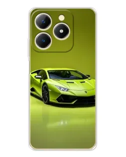 Чохол для Realme Note 70 з картинкою «Салатовий Lamborghini Huracan»