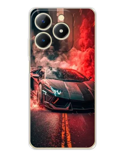 Чохол для Realme Note 70 з картинкою «Lamborghini червоний дим» Чохол для Realme Note 70 з картинкою «Lamborghini червоний дим»