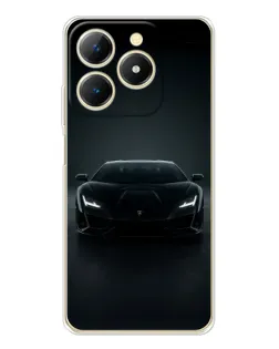 Чохол для Realme Note 70 з картинкою «Чорний Lamborghini Aventador»