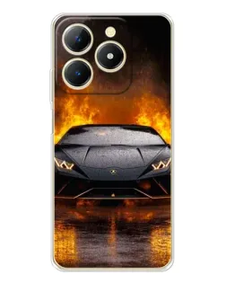 Чохол для Realme Note 70 з картинкою «Lamborghini у вогні»