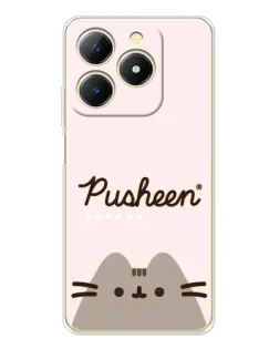 Чехол для Realme Note 70 с картинкой «Pusheen логотип»