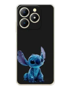 Чехол для Realme Note 70 с картинкой «Стич на черном» Чехол для Realme Note 70 с картинкой «Стич на черном»
