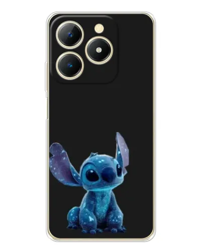 Чехол для Realme Note 70 с картинкой «Стич на черном» Чехол для Realme Note 70 с картинкой «Стич на черном»