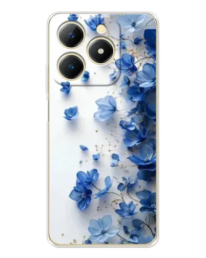 Чохол для Realme Note 70 з картинкою «Блакитний квітковий каскад»