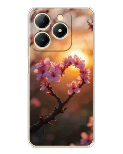 Чохол для Realme Note 70 з картинкою «Рожевий цвіт сердечко на тлі заходу» Чохол для Realme Note 70 з картинкою «Рожевий цвіт сердечко на тлі заходу»