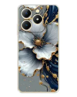 Чохол для Realme Note 70 з картинкою «Біла квітка та золотий флюїд» Чохол для Realme Note 70 з картинкою «Біла квітка та золотий флюїд»