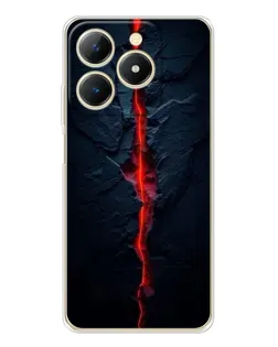 Чехол для Realme Note 70 с картинкой «Kрасная лавовая трещина»