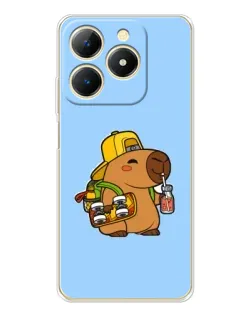 Чехол для Realme Note 70 с картинкой «Капибара на скейте»
