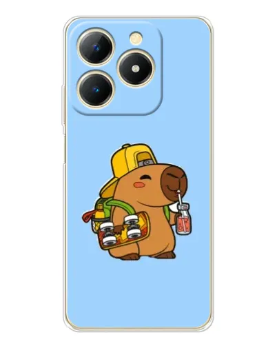 Чехол для Realme Note 70 с картинкой «Капибара на скейте»