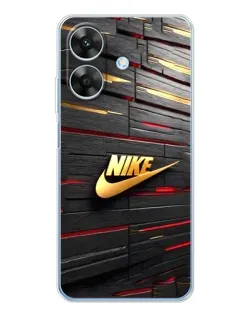 Чохол для Realme Note 70T з картинкою «Золотий Nike на металі»