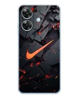 Чохол для Realme Note 70T з картинкою «Nike — ефект розломів»