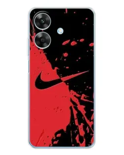Чохол для Realme Note 70T з картинкою «Червоні бризки Nike»