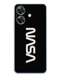 Чехол для Realme Note 70T с картинкой «NASA — вертикальный логотип»