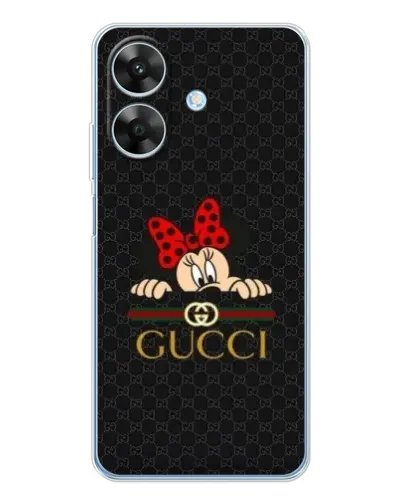 Чохол для Realme Note 70T з картинкою «Мінні Маус Gucci — чорний»