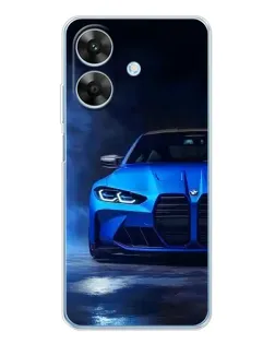 Чехол для Realme Note 70T с картинкой «Голубая BMW M4»